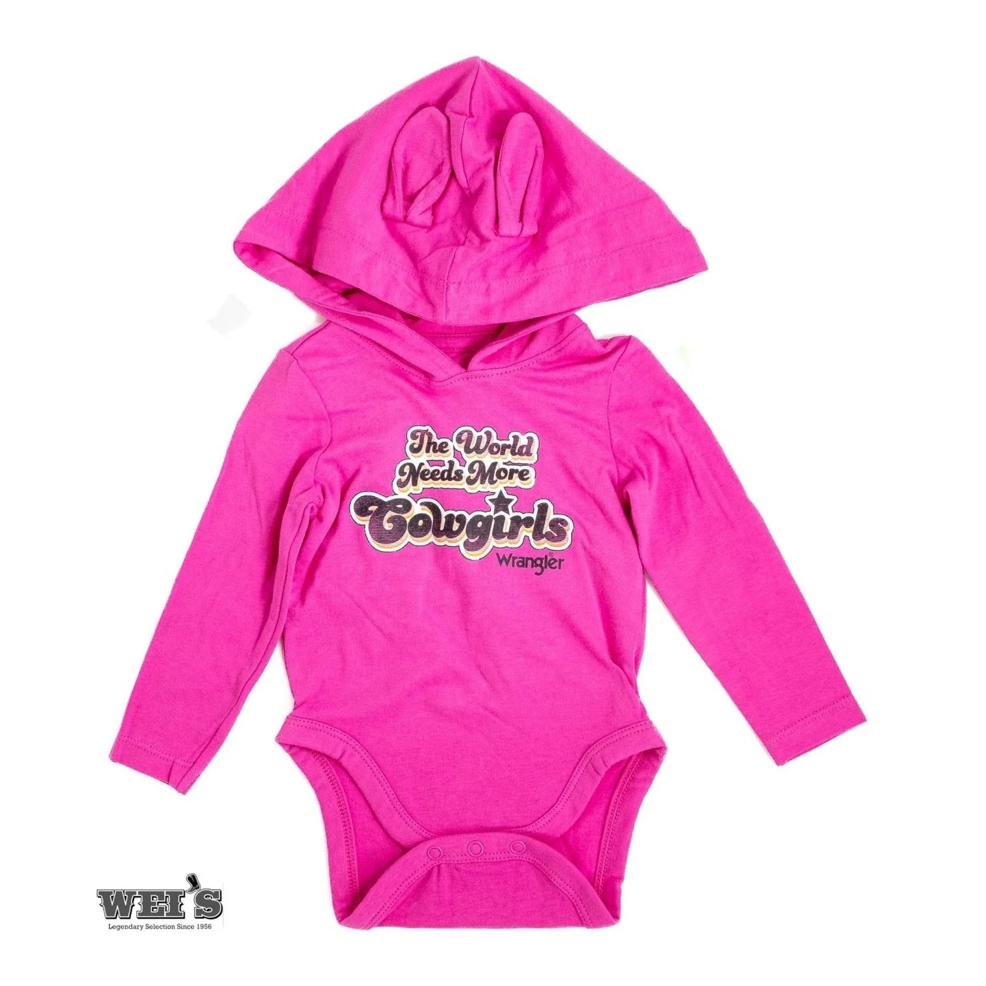 Wrangler Girl’s Onesie Long Sleeve Hooded Ears - CLEARANCE
