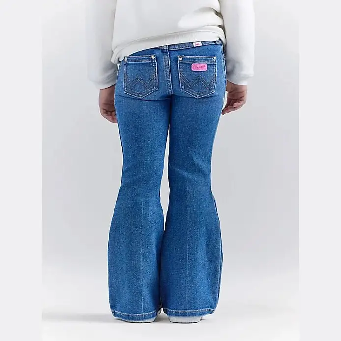 Wrangler Girl's Barbie Flare In Wrangler Blue- CLEARANCE - Image 2