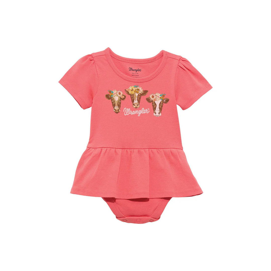 Wrangler Girl's Bodysuit in Red -CLEARANCE
