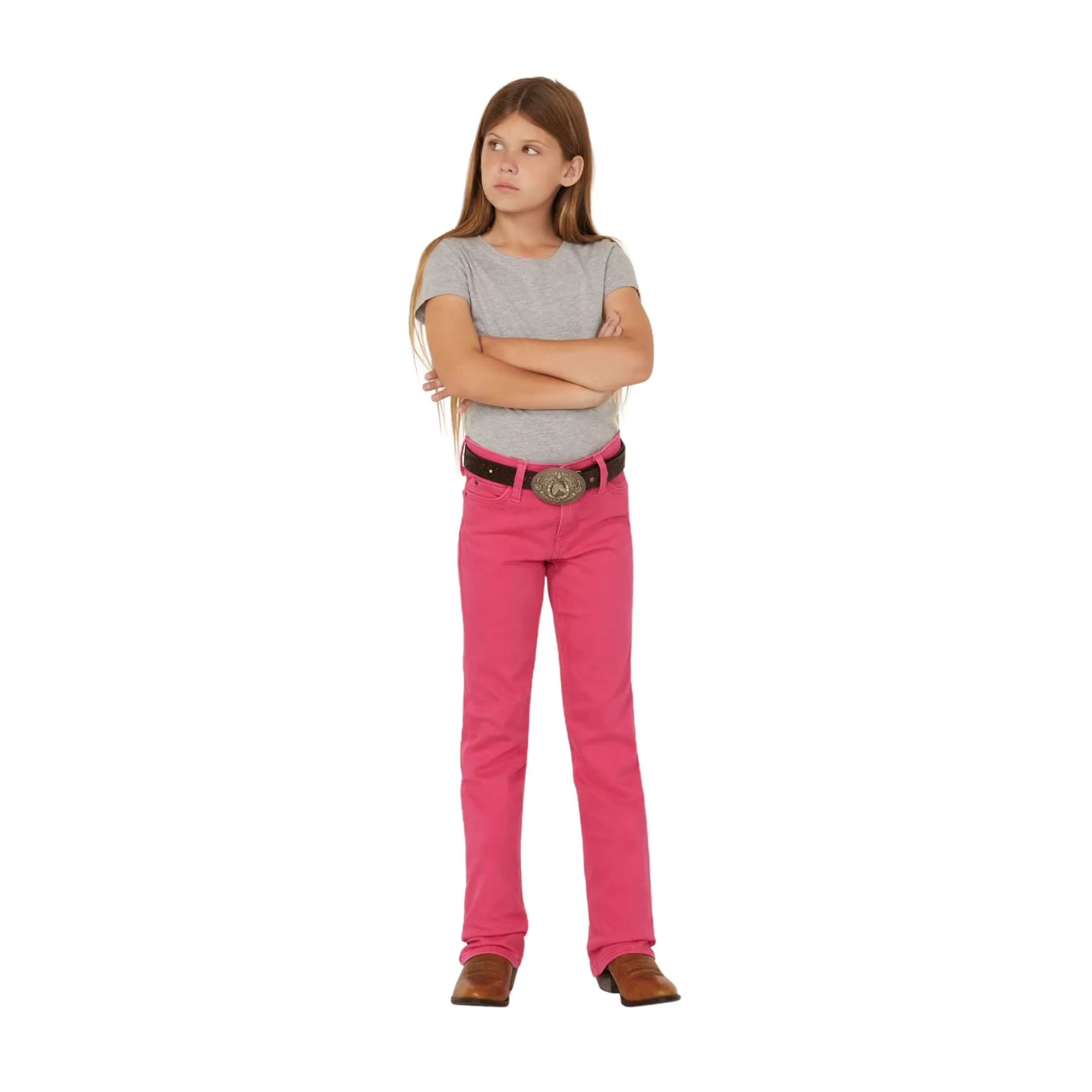 Wrangler Girl's Hot Pink Denim Bootcut Jeans