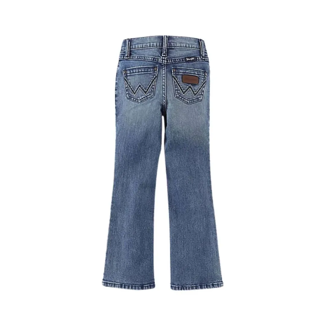 Wrangler Girl's Nealy Medium Wash Mid Rise Retro Boots - Clearance