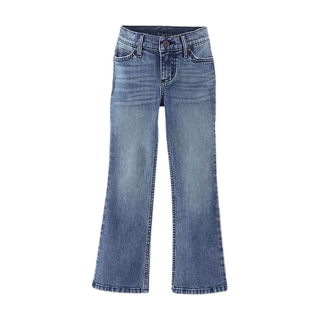 Wrangler Girl's Nealy Medium Wash Mid Rise Retro Boots - Clearance - Image 2