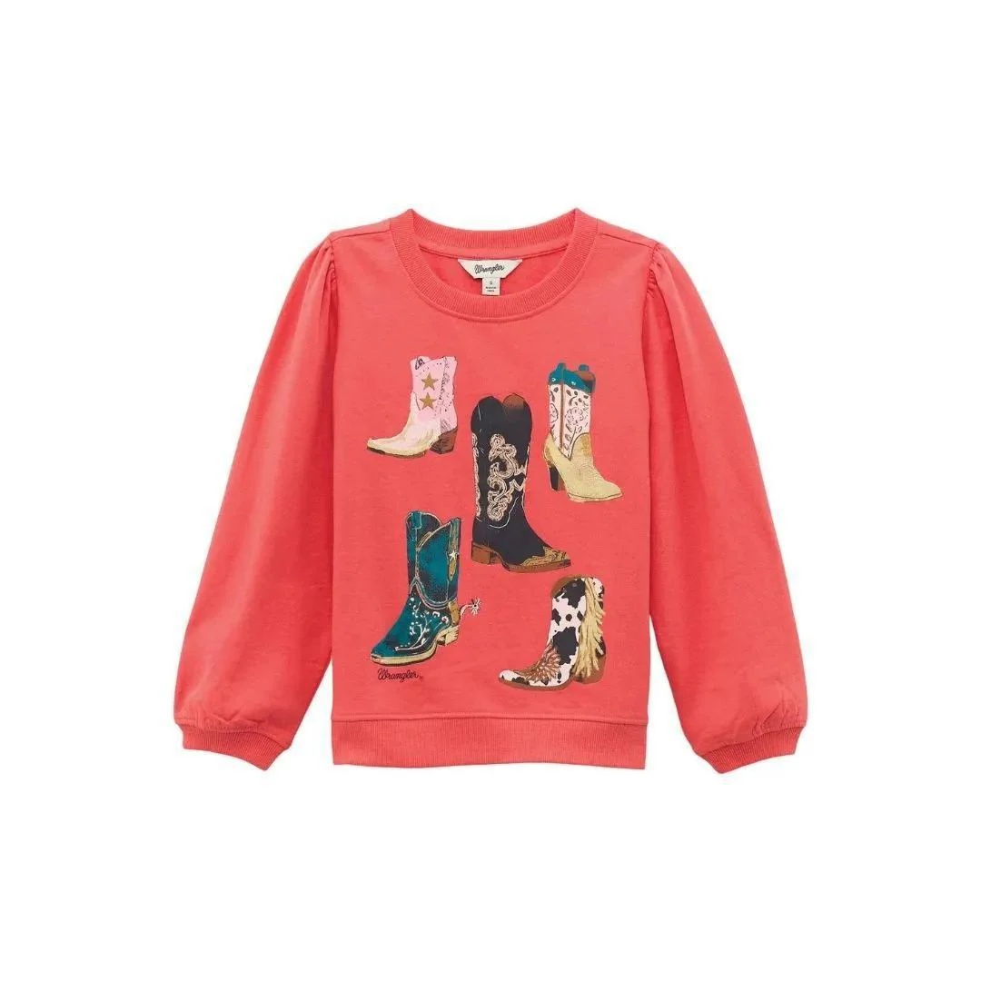 Wrangler Girl's Sweatshirt Crew - Pink - Image 8