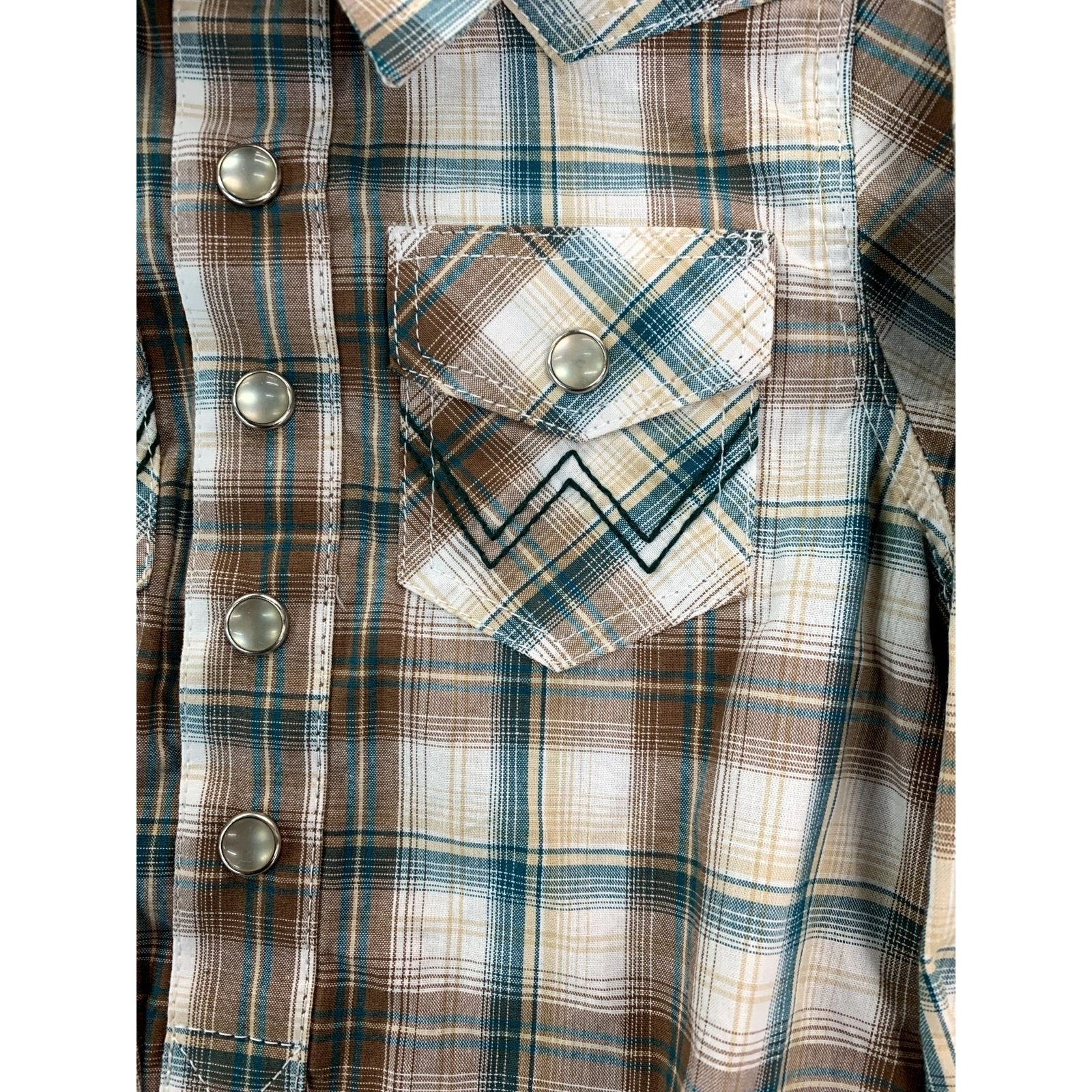 Wrangler Infant Onesie Long Sleeve Plaid - Image 2
