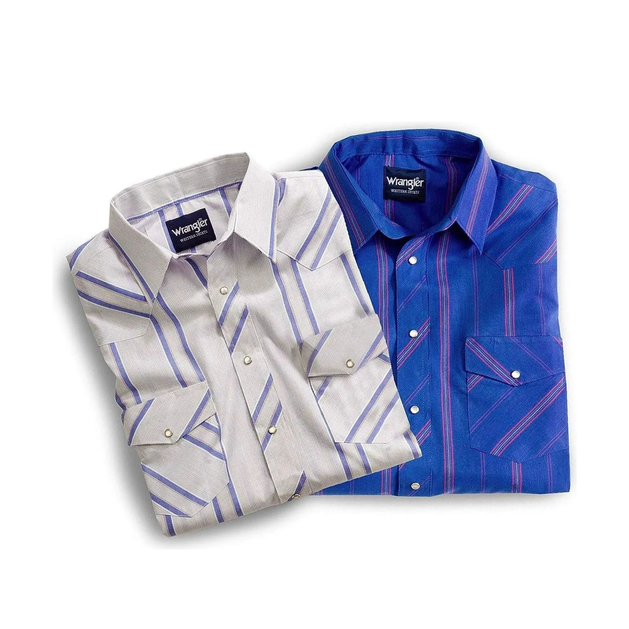 Wrangler Men’s Assorted Striped Buttom Snap Up Short sleeves - Image 4