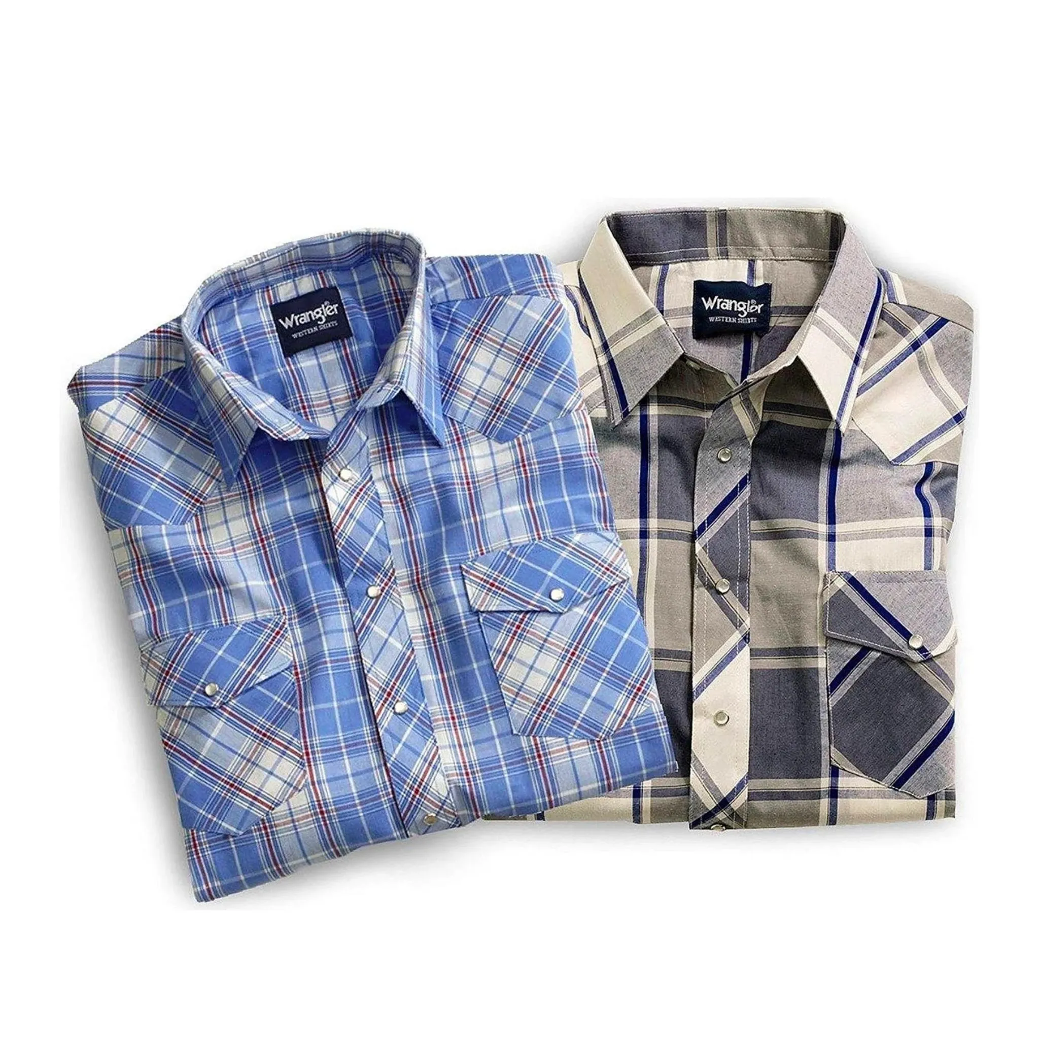 Wrangler Men’s Assorted Striped Buttom Snap Up Short sleeves - Image 5