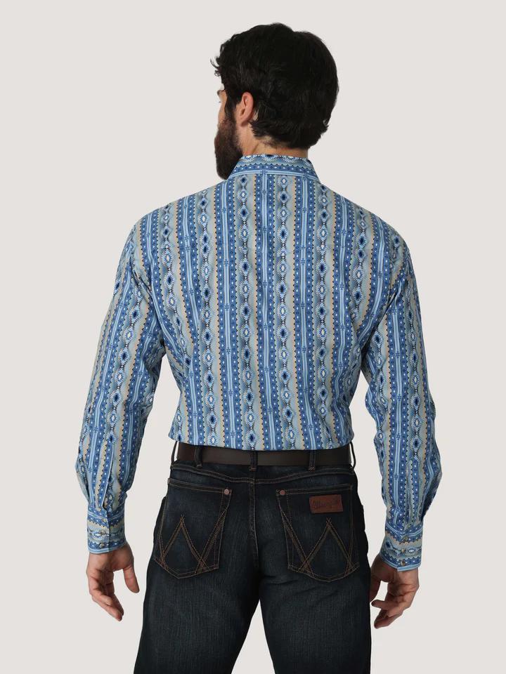 Wrangler Men’s Shirt Western Snaps Checotah Print Long - Image 3