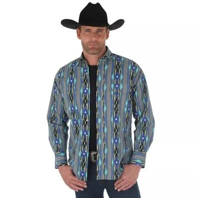 Wrangler Men’s Shirt Checotah Snap Aztec - Image 2