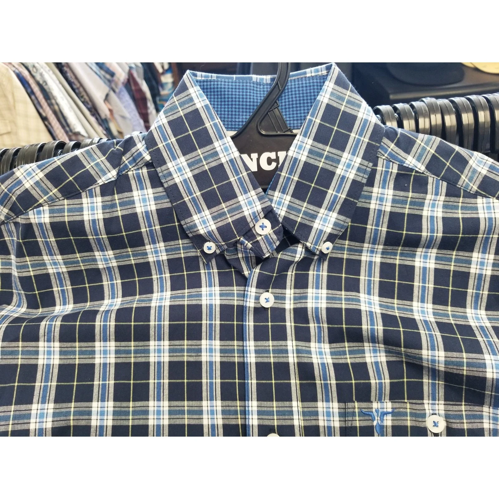 Wrangler Men’s Shirt Competition Stretch Button Down Plaid