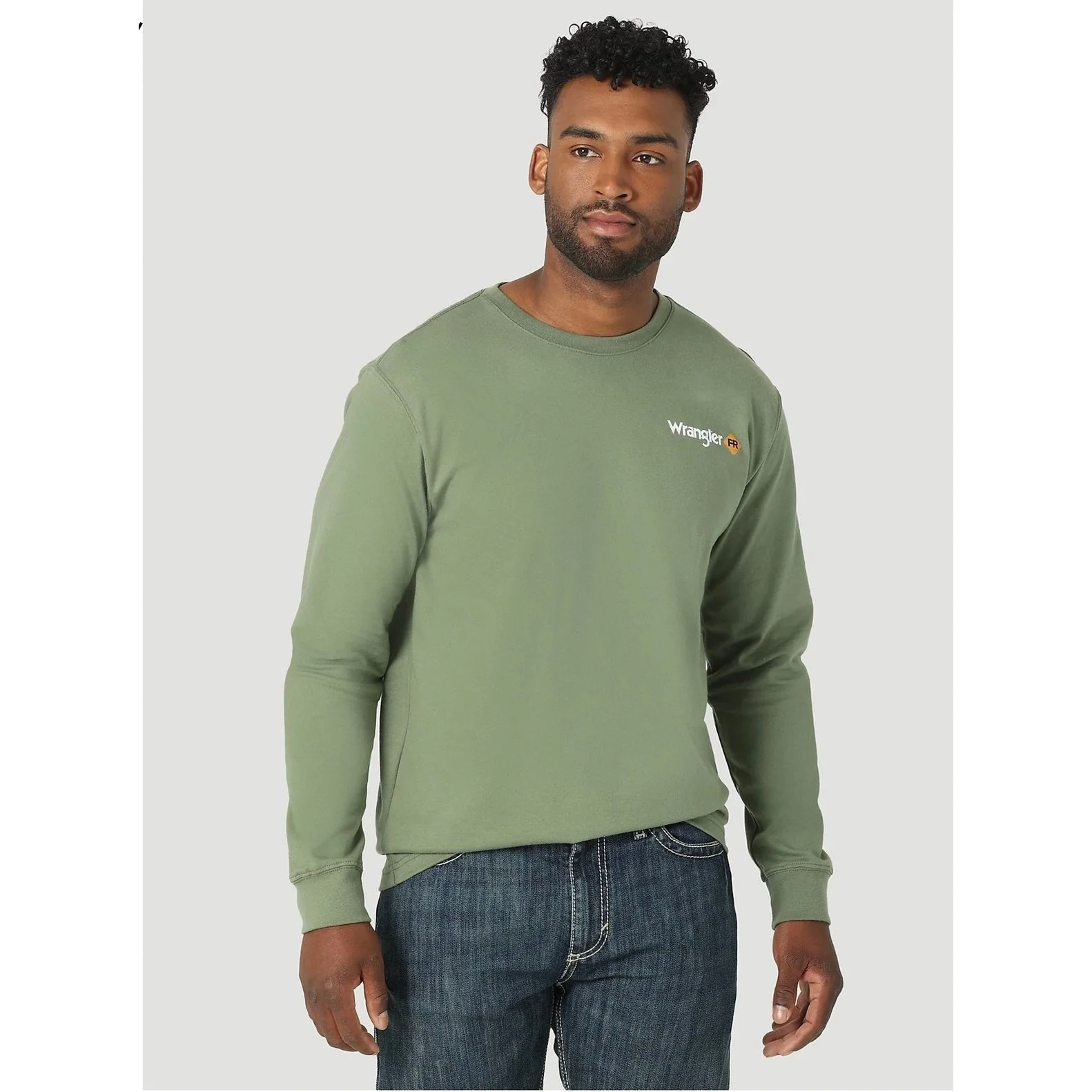 Wrangler Men’s Work Shirt FR Flame Resistant Skull Logo Long Sleeve