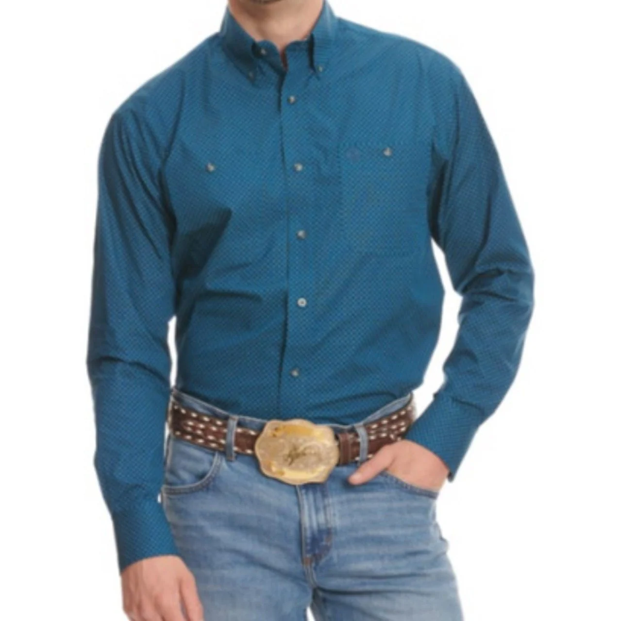Wrangler Men’s George Straight Casual Relaxed Fit Button Down