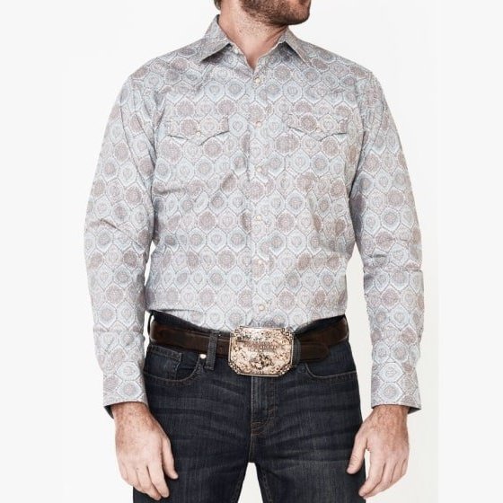Wrangler Men’s Shirt Western Retro Long Sleeve Snap- Clearance