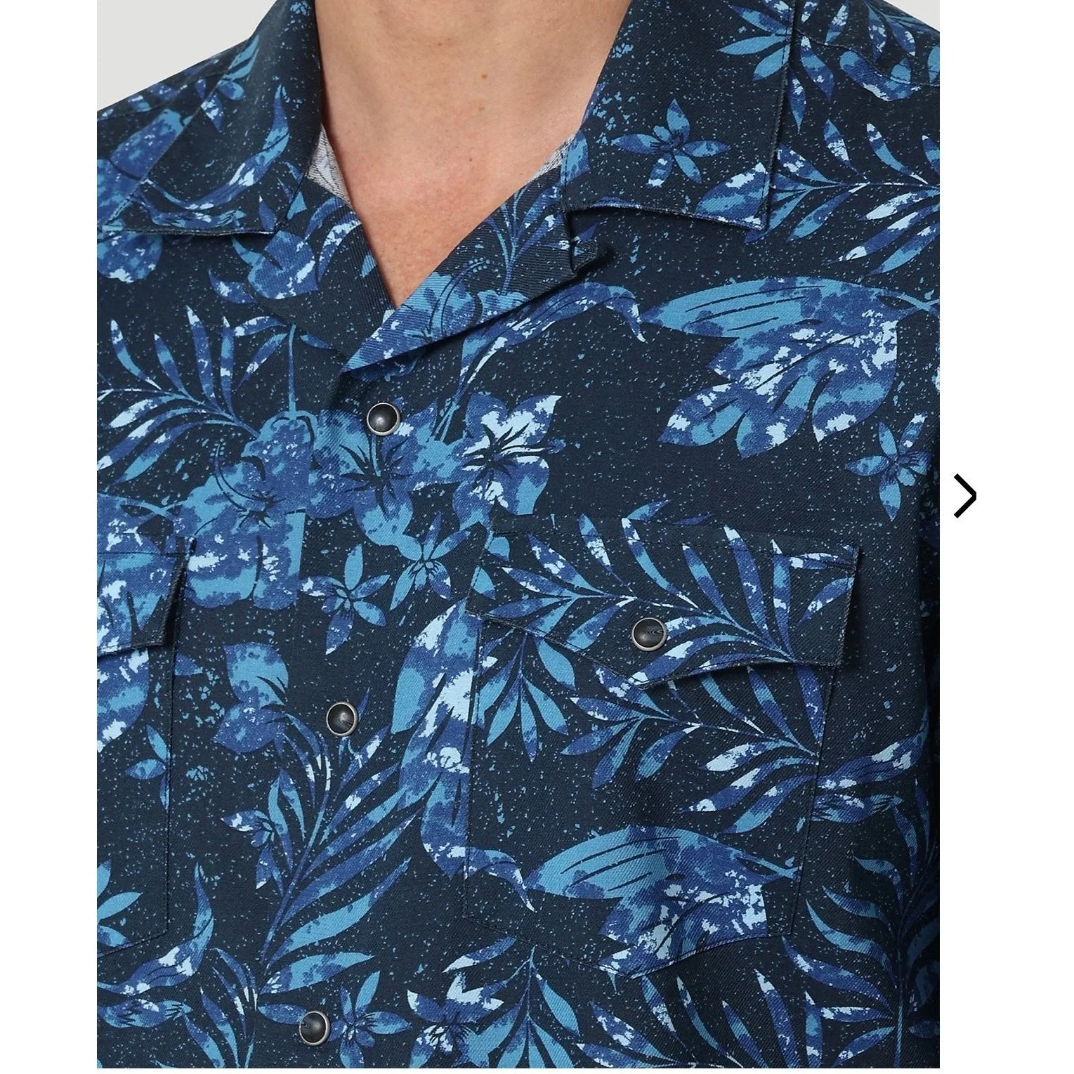 Wrangler Men’s Short Sleeve Shirt Coconut Lush Blue - Image 12