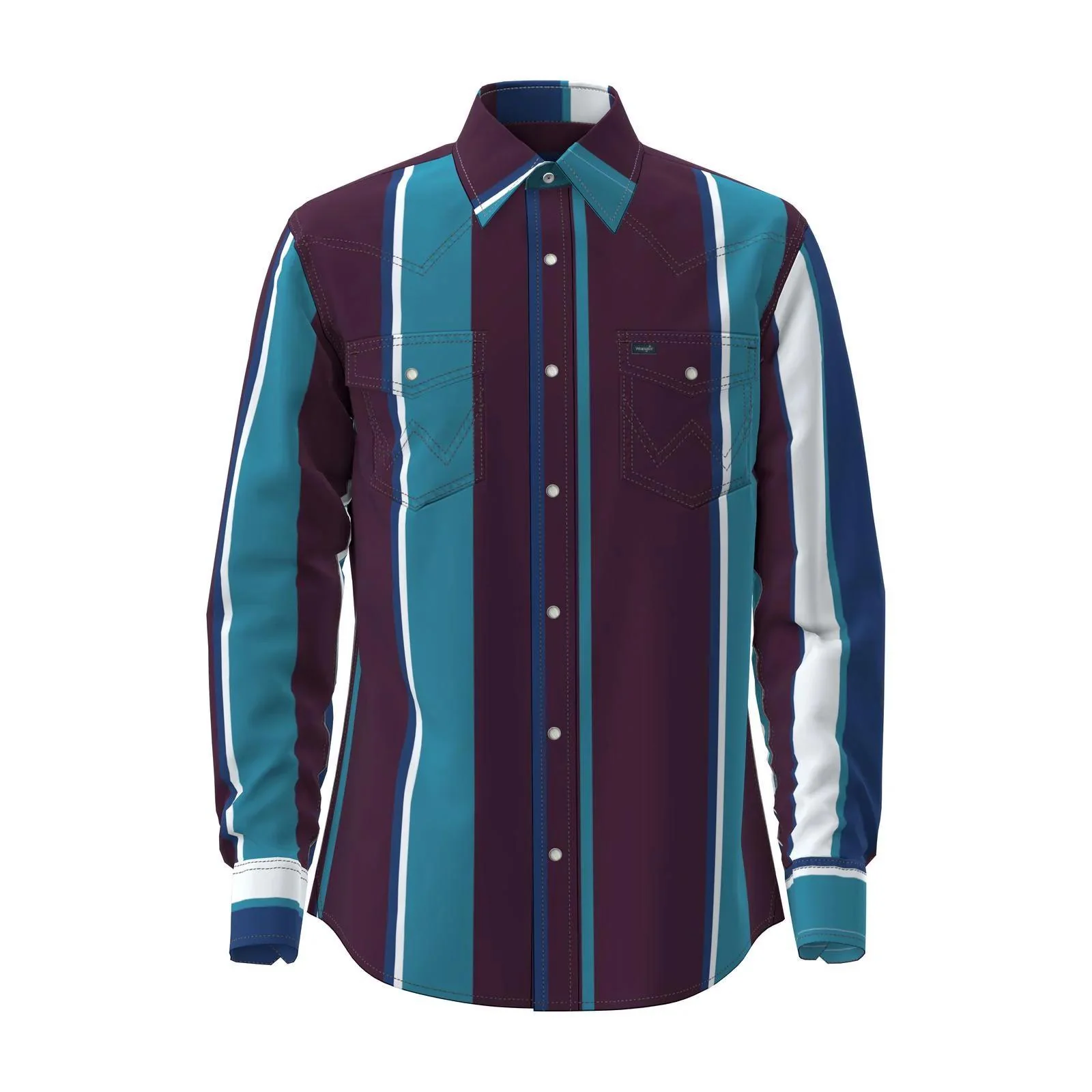Wrangler Brushpopper Vintage Long Sleeve Western Shirt Men's
