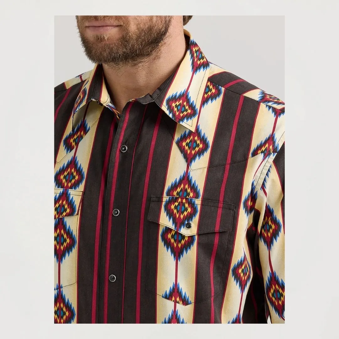 Wrangler Men's Checotah Dress Western Long Sleeve Shirt - Image 3