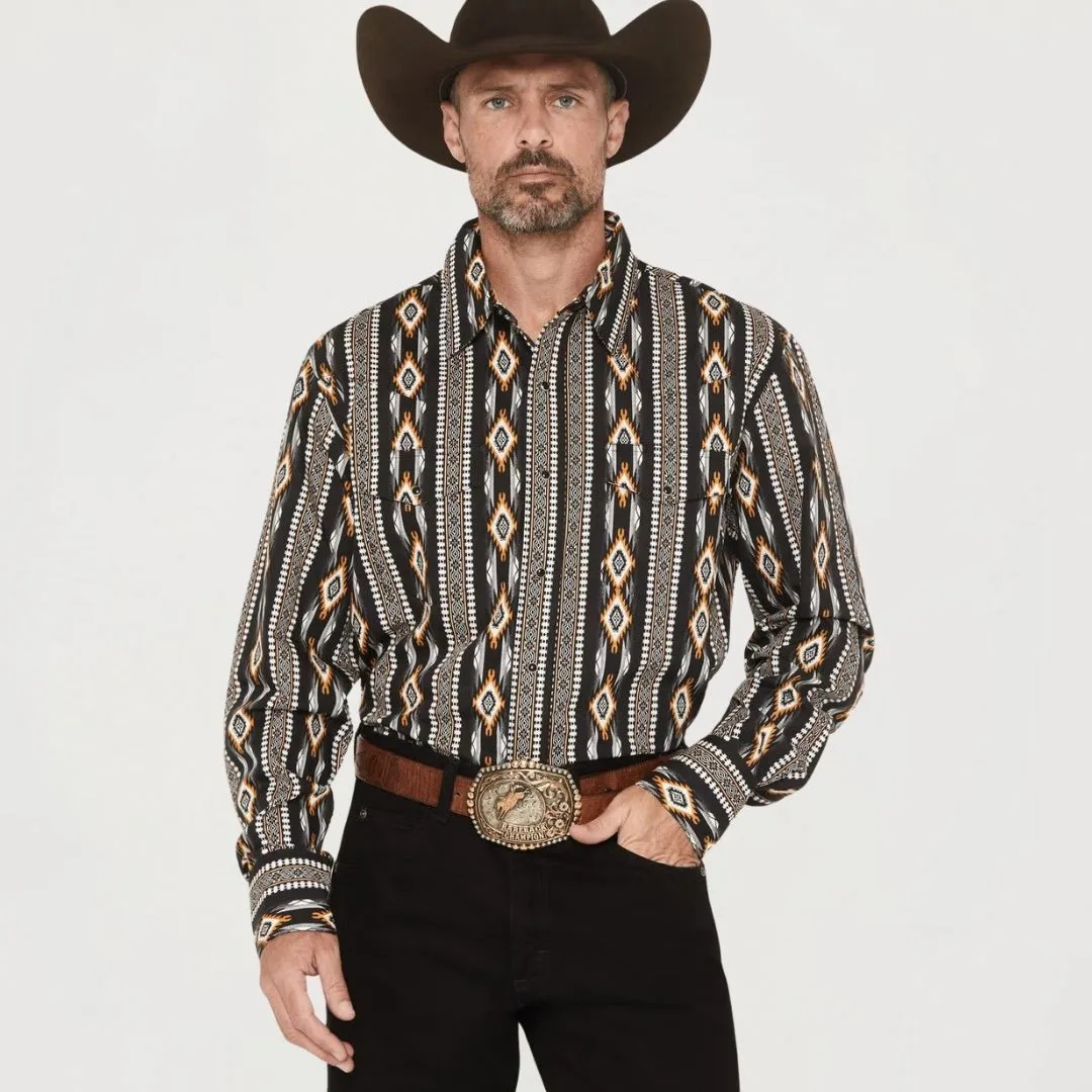 Wrangler Men's Checotah Long Sleeves Western Shirt
