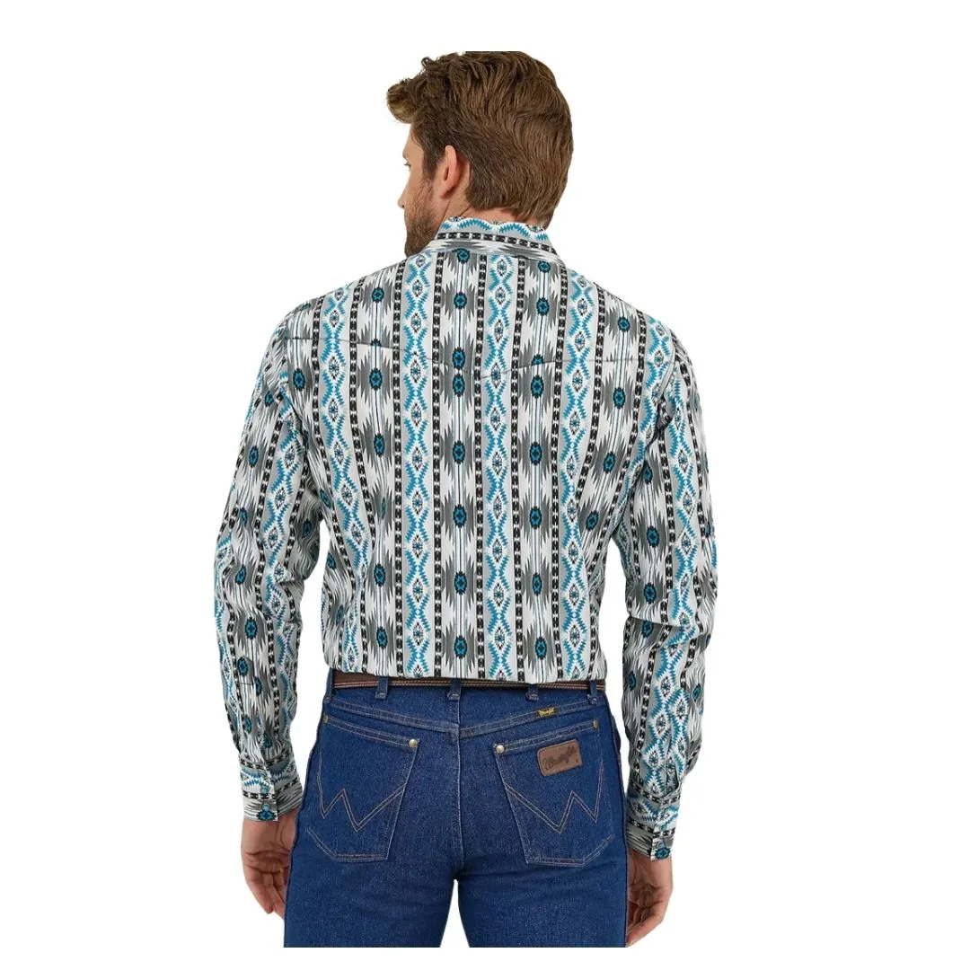 Wrangler Men's Checotah Western Long Sleeve Shirt - Classic Fit Multi - Image 2