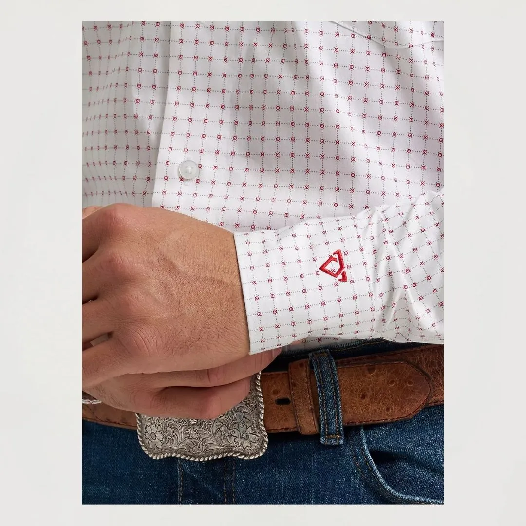 Wrangler Men's Cody Johnson Long Sleeve Button Down Red/White - Image 4