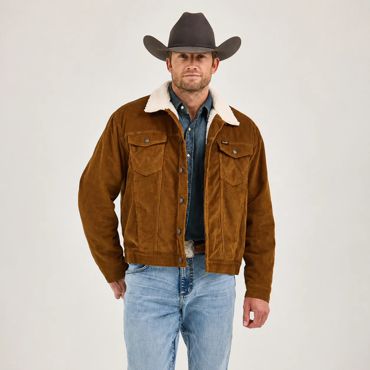 Wrangler Cowboy Cut Corduroy Sherpa-Lined Monks Robe Jacket Men's