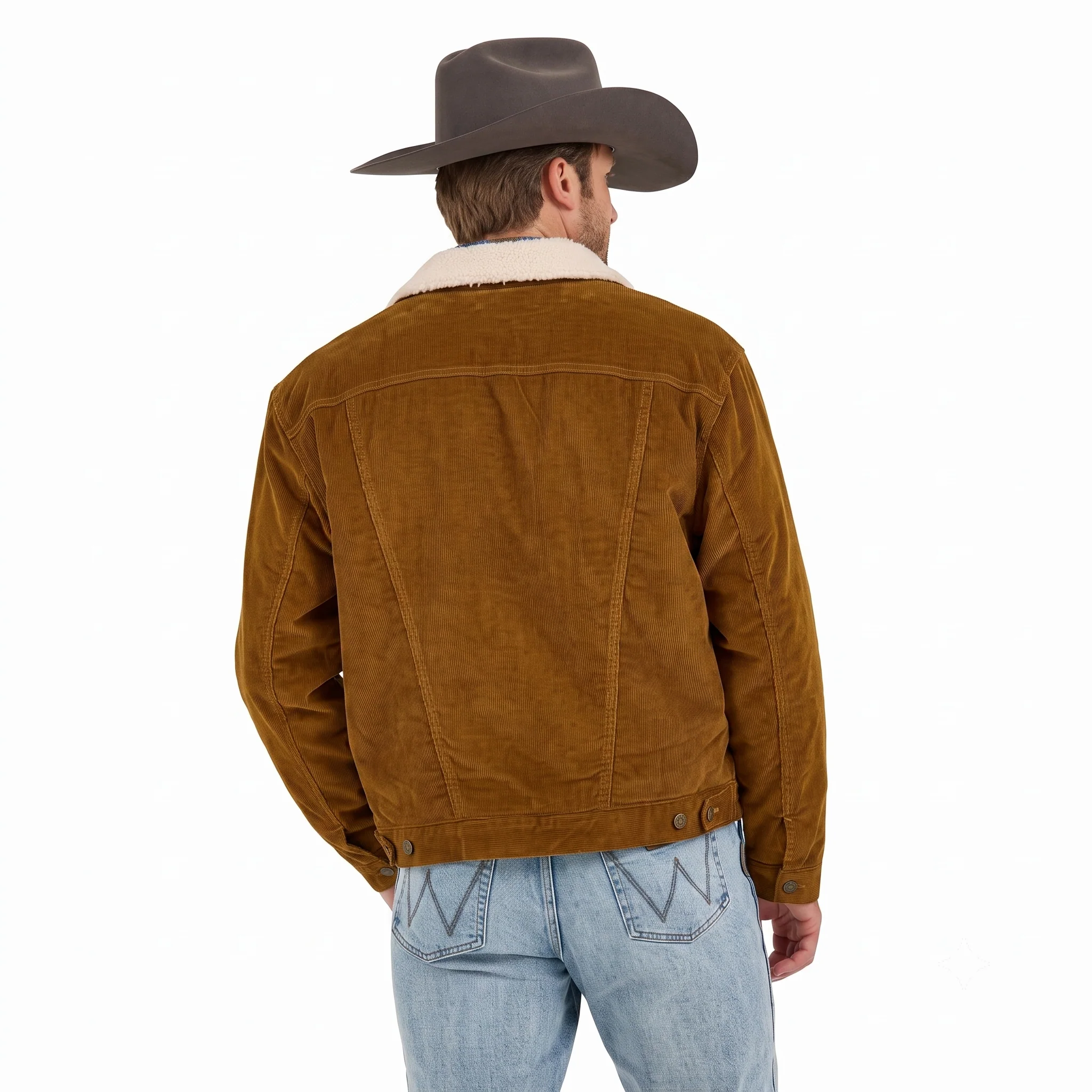 Wrangler Cowboy Cut Corduroy Sherpa-Lined Monks Robe Jacket Men's - Image 2