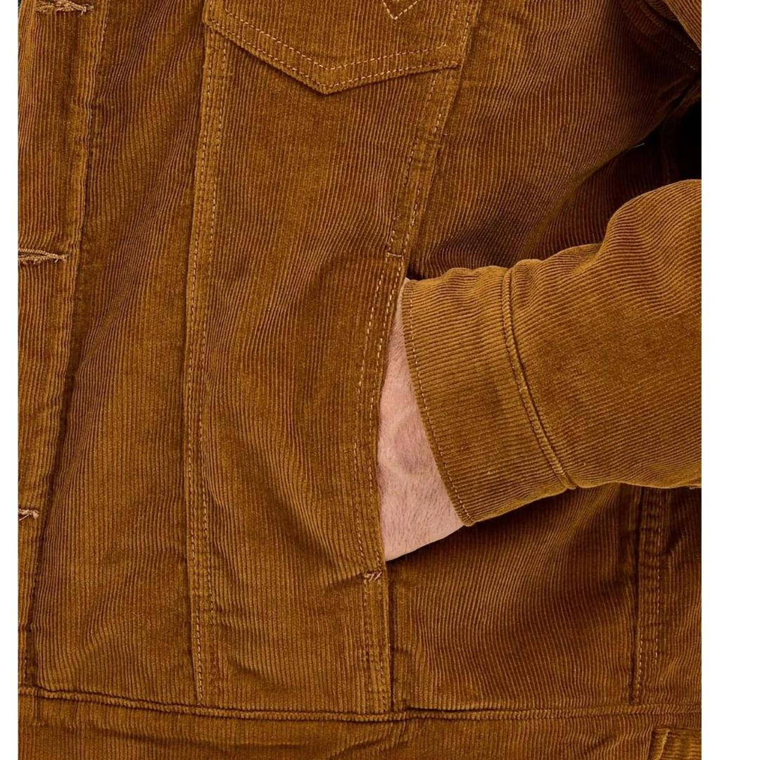Wrangler Cowboy Cut Corduroy Sherpa-Lined Monks Robe Jacket Men's - Image 3