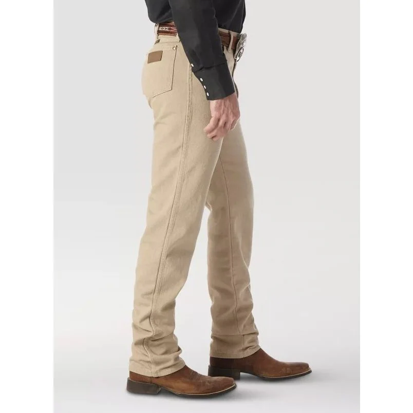 Wrangler Men's Jeans Original Fit Pre-washed Tan - Image 3
