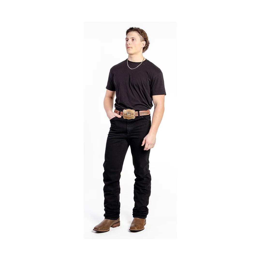 Wrangler Men's Jeans Cowboy Cut Slim Fit Shadow Black - Image 4