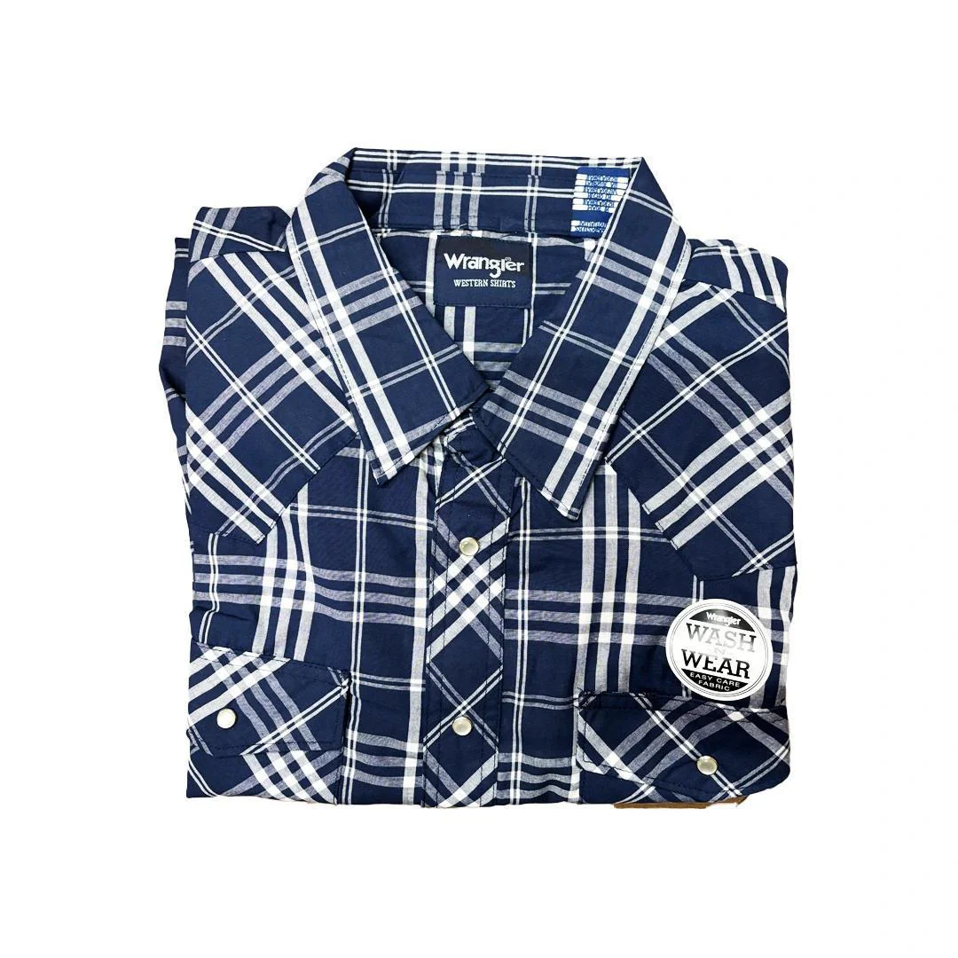 Wrangler Men's Plaid Long Sleeve Classic Western Shirt Various Colours - Image 10