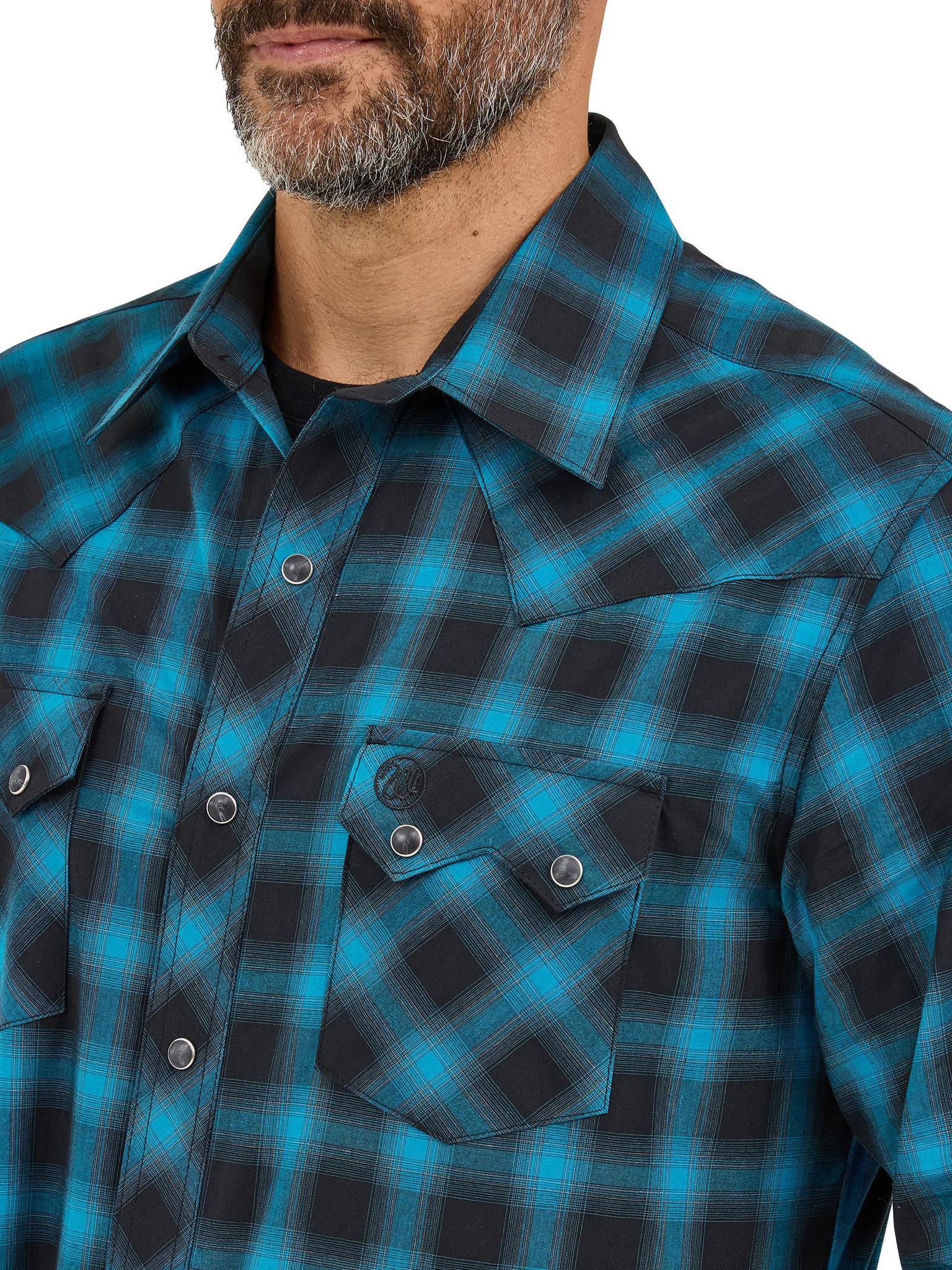 Wrangler Men's Retro Long Sleeve Western Snap Printed Shirt