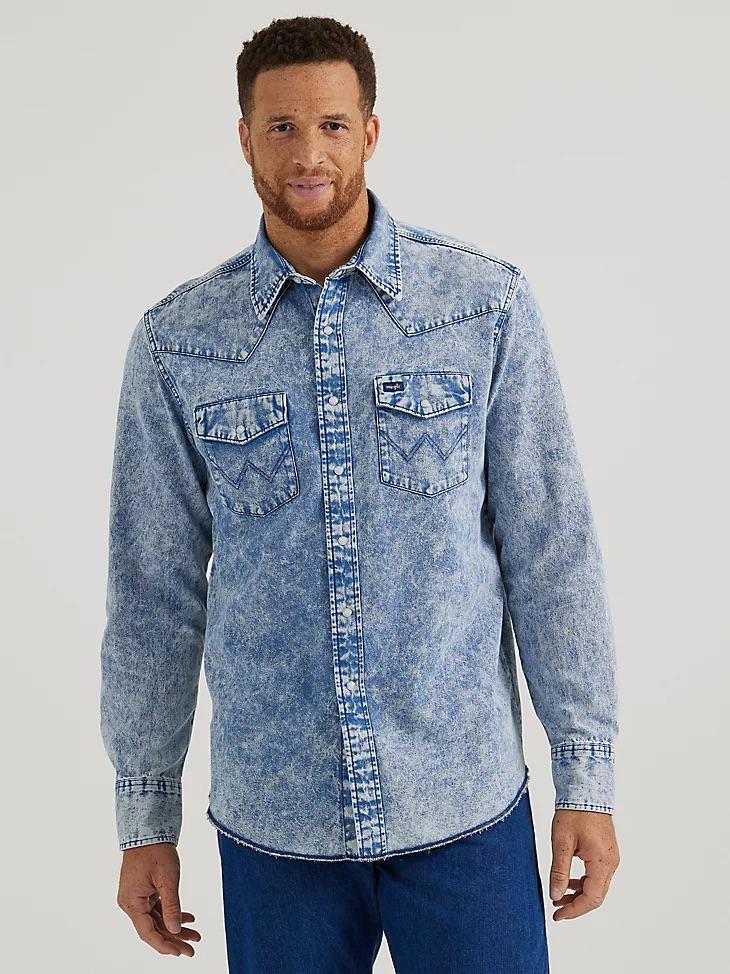Wrangler Men's Vintage Inspired Western Snap Workshirt