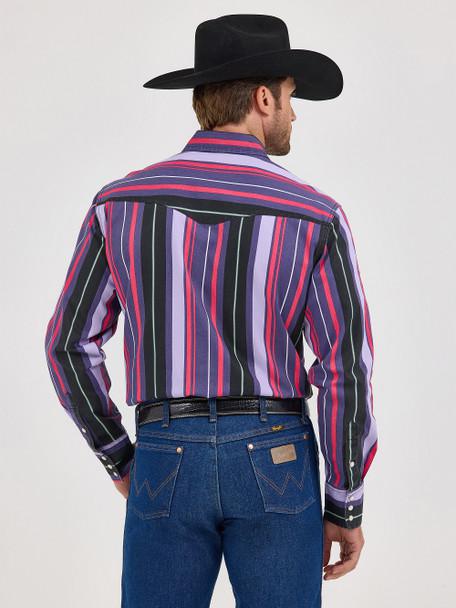 Wrangler Men's Vintage Purple Multi Stripe -CLEARANCE - Image 2