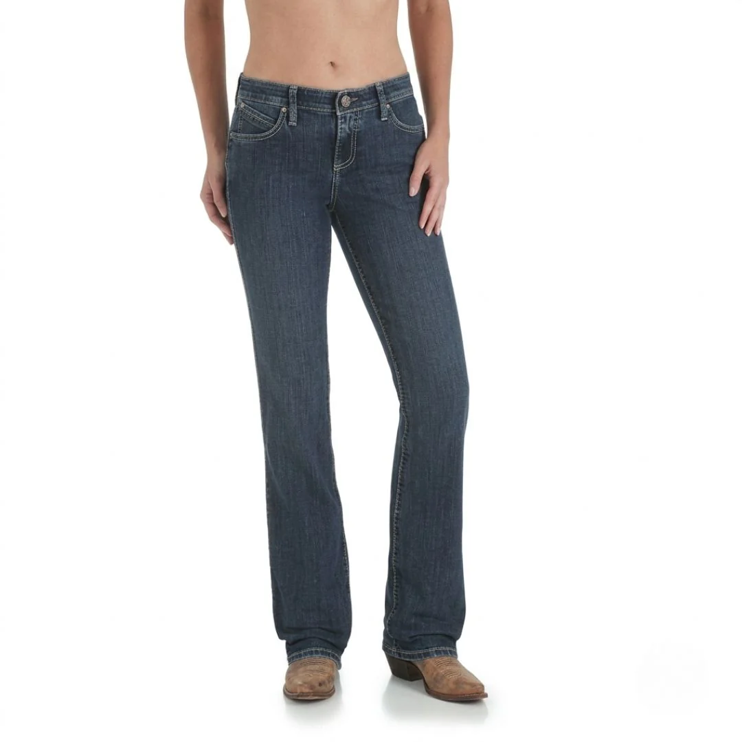 Wrangler Q-Baby Mid Rise Boot Cut Jean Medium Wash Women's - Clearance - Image 3