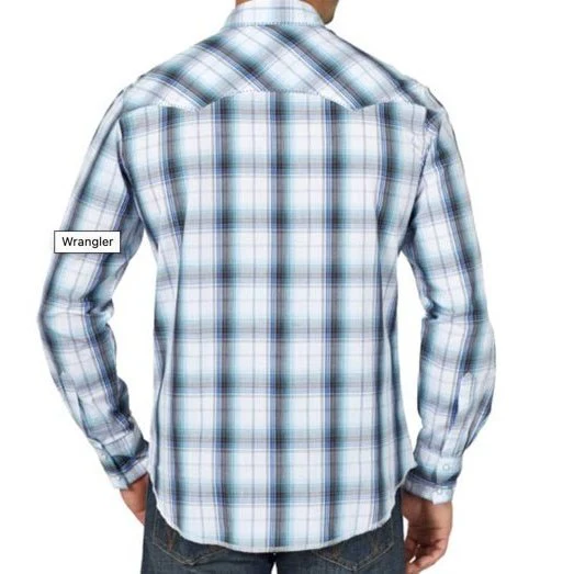 Wrangler Men's Shirt Long Sleeve Snap Plaid - Image 2