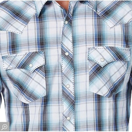 Wrangler Men's Shirt Long Sleeve Snap Plaid - Image 3