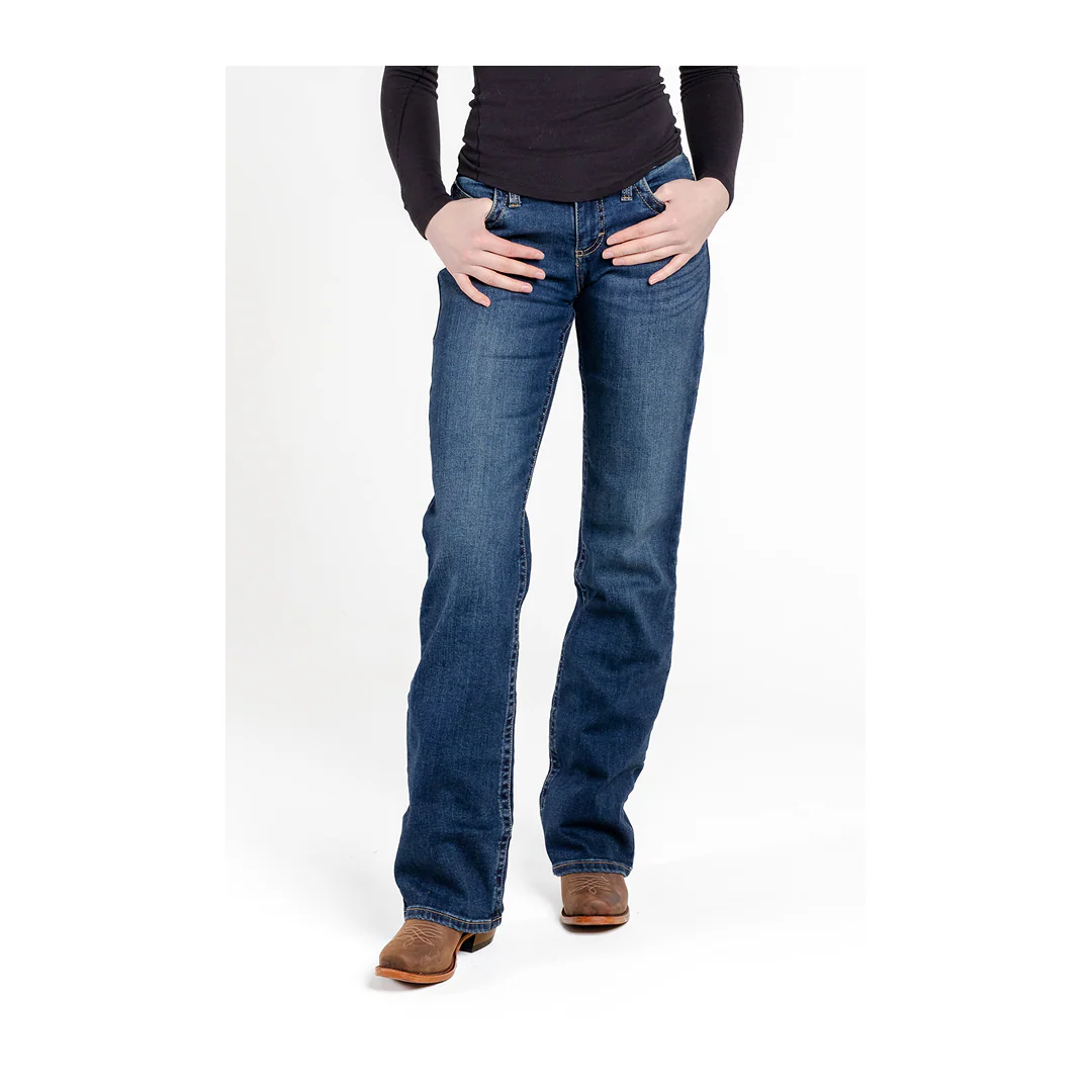 Wrangler Women’s Jeans Riding Mid Rise Relaxed Fit Jade - Image 2