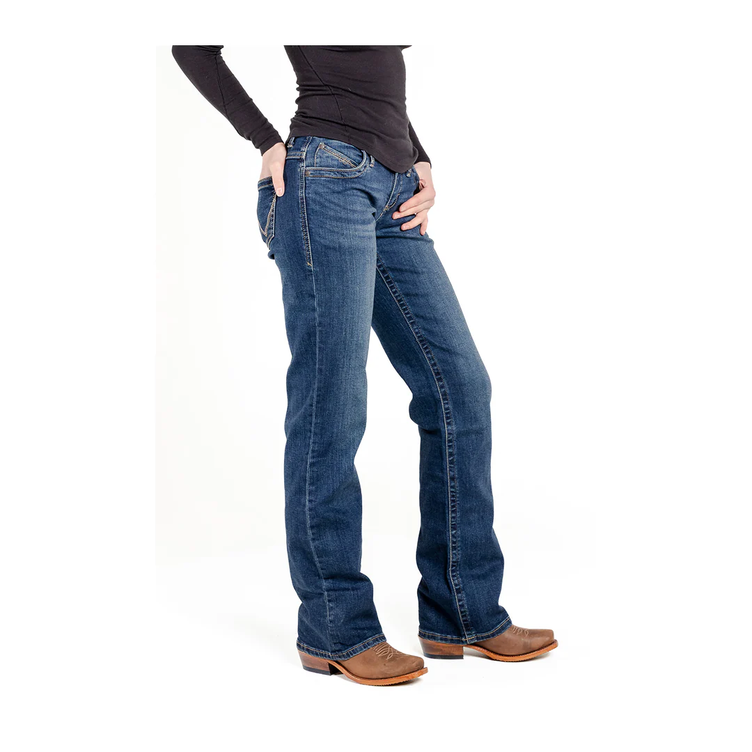 Wrangler Women’s Jeans Riding Mid Rise Relaxed Fit Jade - Image 3