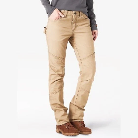 Wrangler Work Women’s Pants Flame Resistant Golden Khaki - Image 2