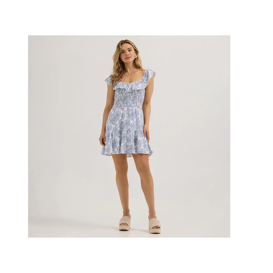 Wrangler Women's Americana Dress Blue & White - CLEARANCE