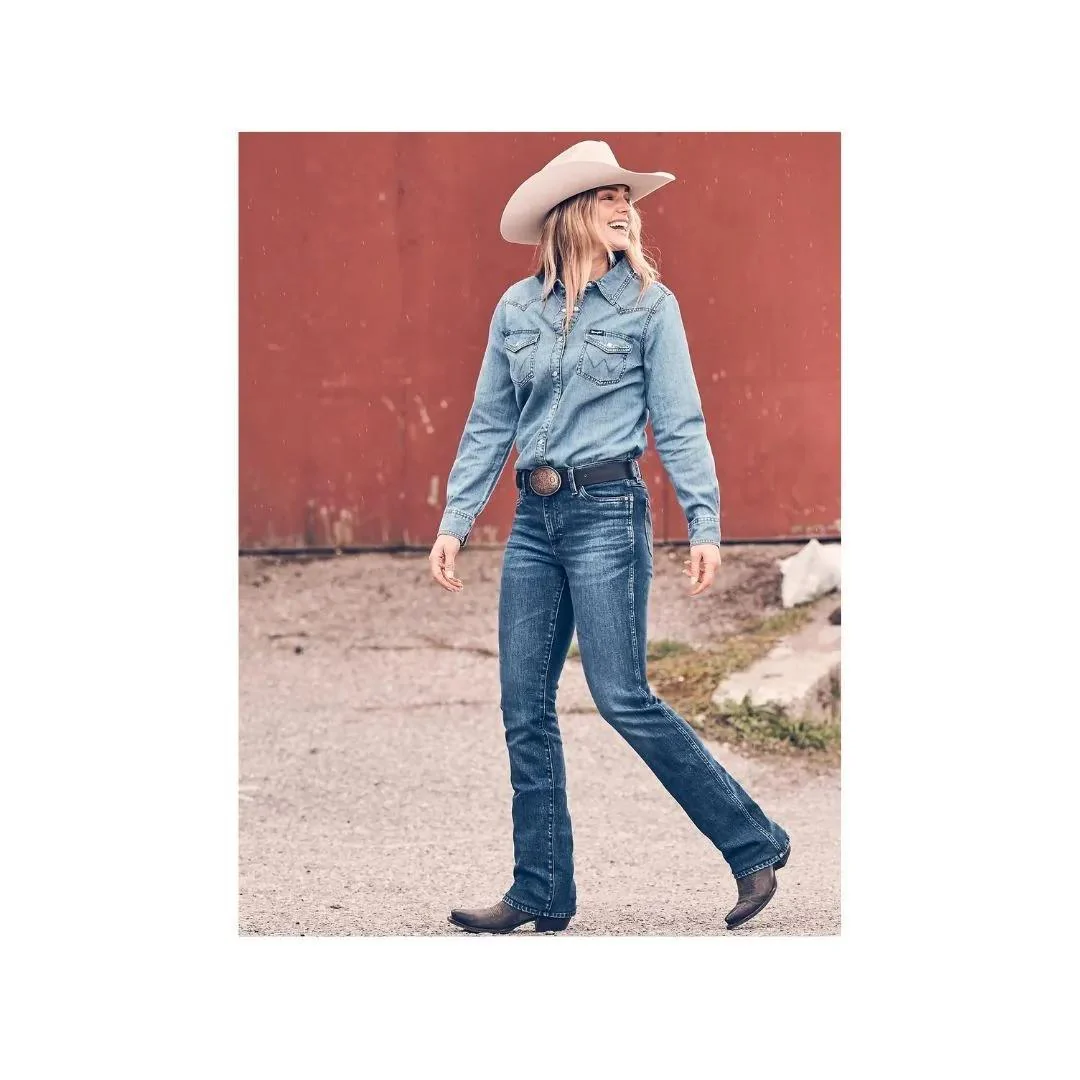 Wrangler Women's Bailey Boot Cut High Rise Isle Jean - Image 7