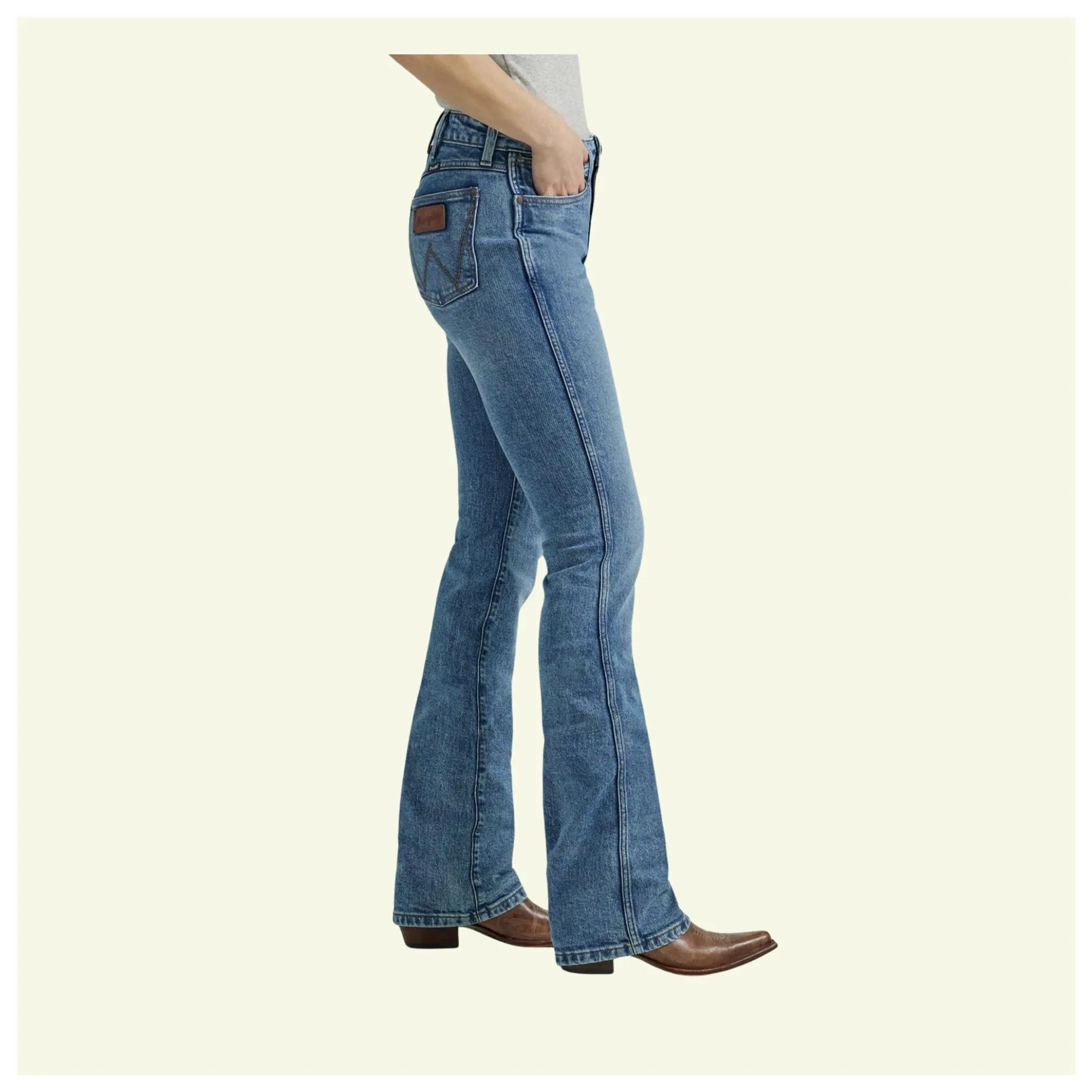 Wrangler Women's High Rise Bailey Bootcut Jeans - CLEARANCE - Image 3