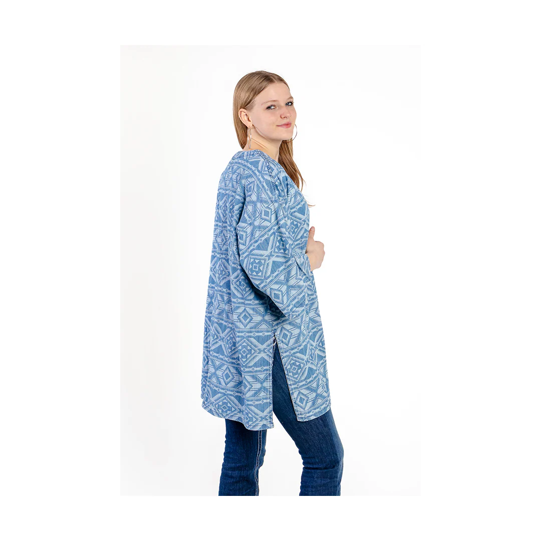 Wrangler Women's Geometric Denim Kimono - CLEARANCE - Image 3