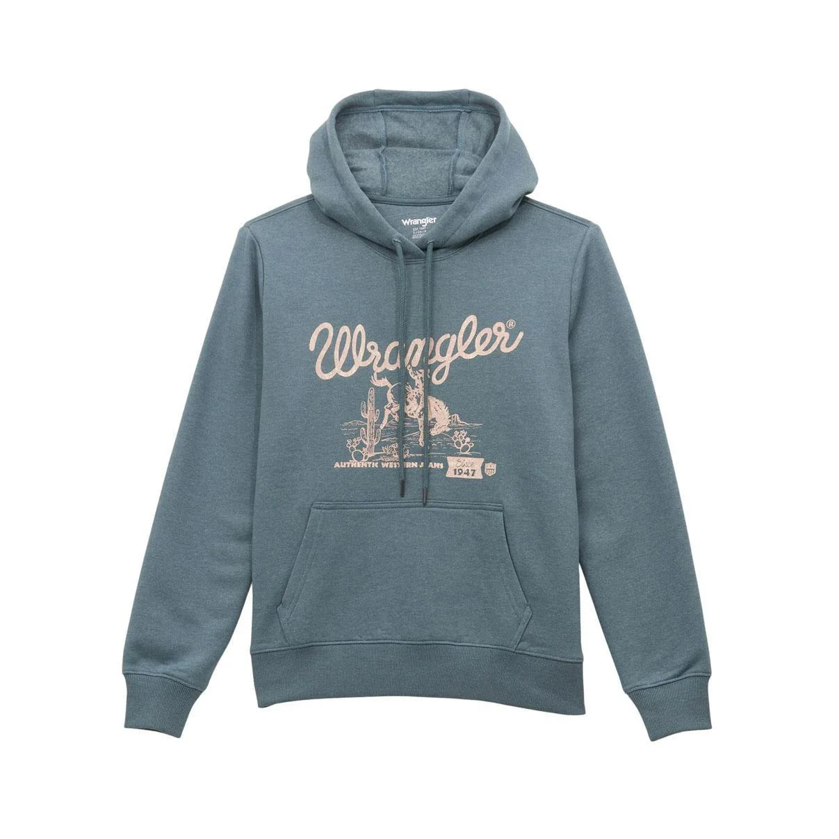 Wrangler Women's Graphic Hoodie Goblin Blue - CLEARANCE