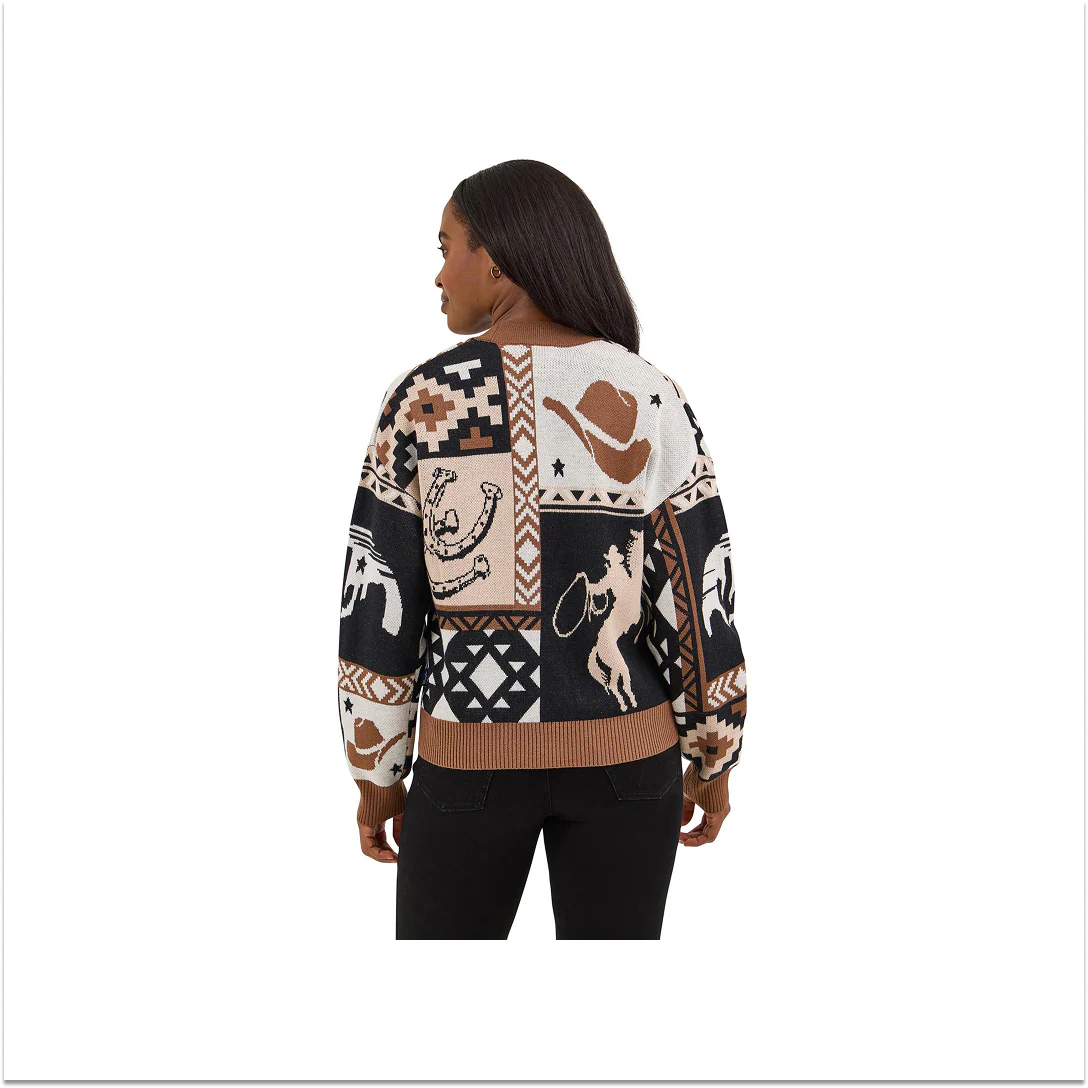 Wrangler Women's Punchy Sweater Cardigan Brown - Image 2