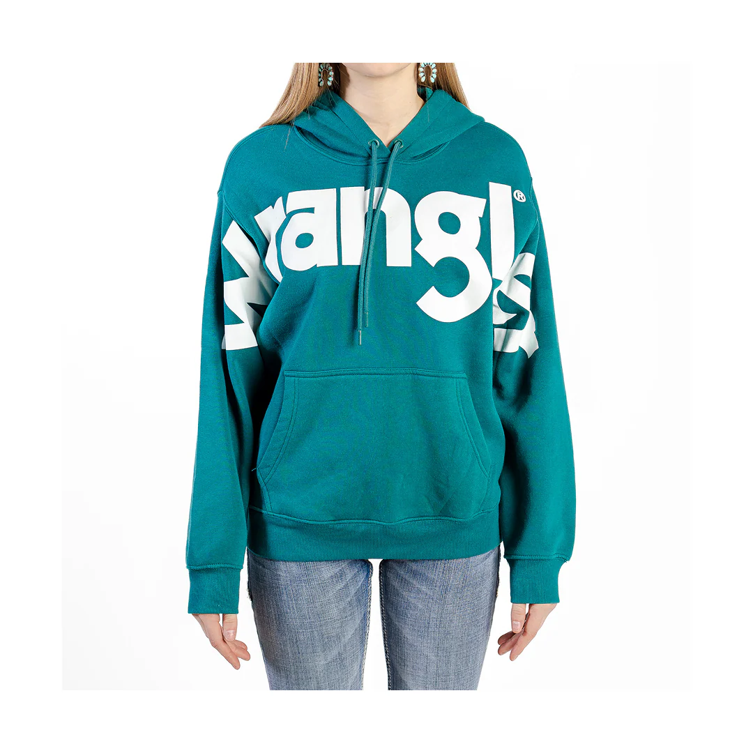 Wrangler Women's Retro Vintage Classic Hoodie Teal - Image 3