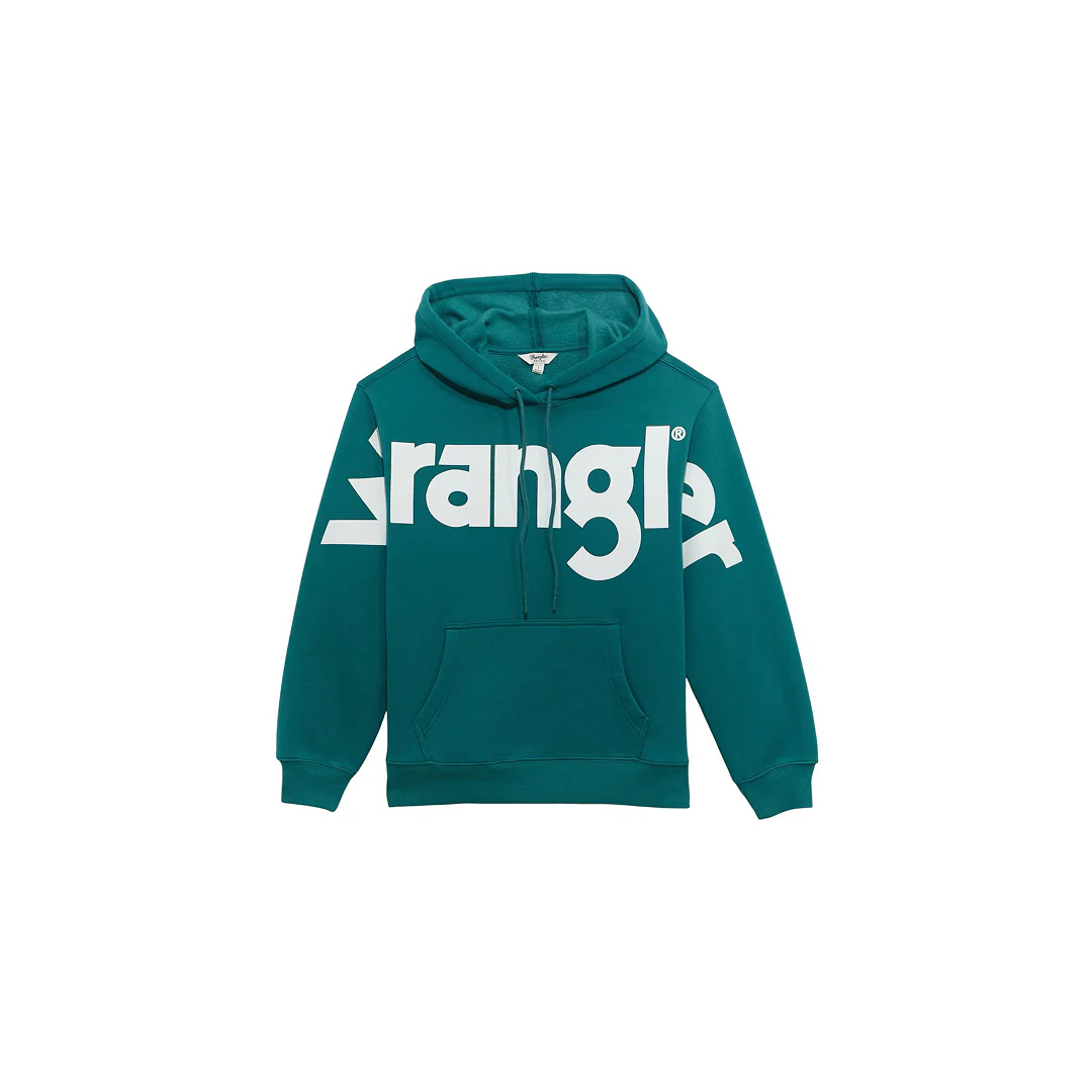 Wrangler Women's Retro Vintage Classic Hoodie Teal - Image 4