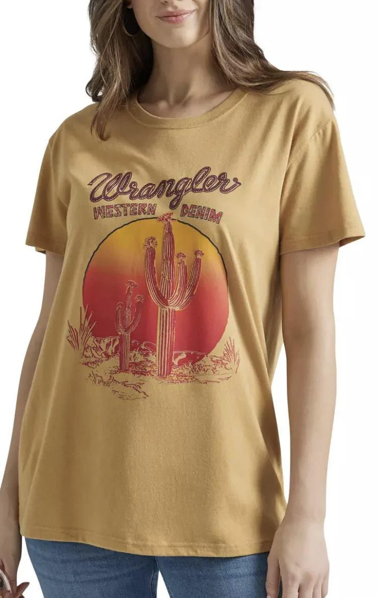 Wrangler Women's Cactus Sunset Boyfriend T-Shirt