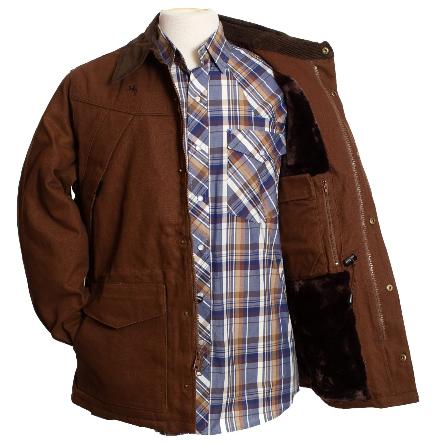Wyoming Traders Canvas Ranch Coat Tan - Image 5